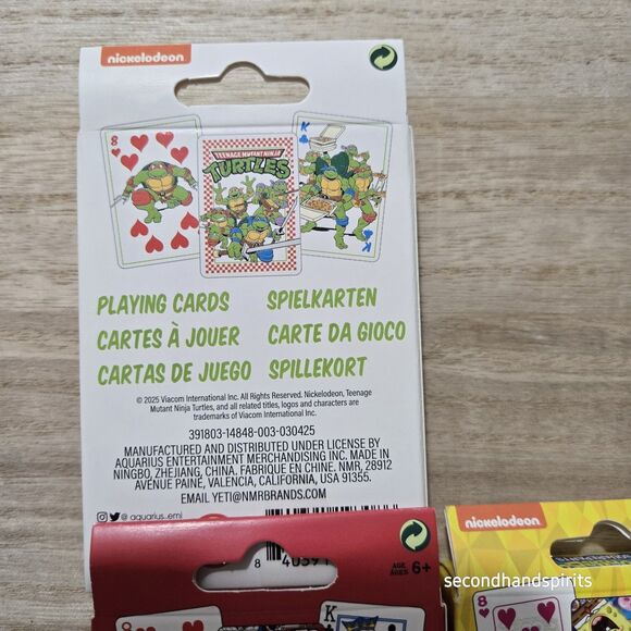 3 Playing Card Decks Cartoon Spongbob,Peanuts,TMNT All Three One Money - Picture 4 of 4